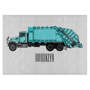 Abbildung des Garbage LKW-Cartoon Schneidebrett