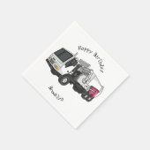 Abbildung des Garbage LKW-Cartoon Serviette (Ecke)