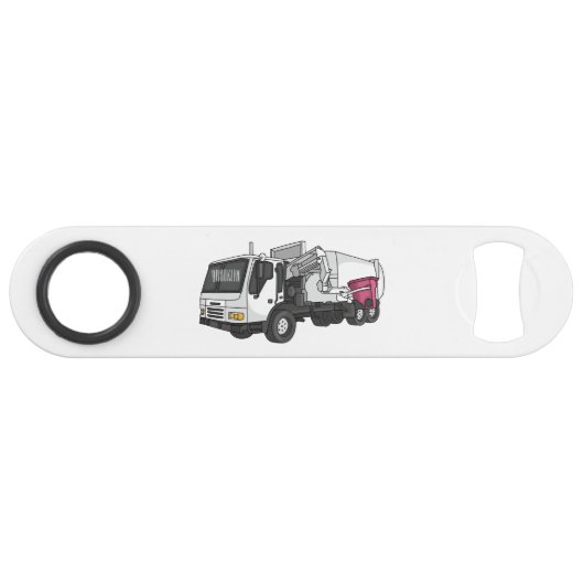 Abbildung des Garbage LKW-Cartoon Speed Flaschenöffner (Vorderseite (Horizontal))