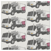 Abbildung des Garbage LKW-Cartoon Stoff (Nahaufnahme)