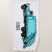 Abbildung des Garbage LKW-Cartoon Strandtuch (Vorderseite)