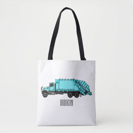 Abbildung des Garbage LKW-Cartoon Tasche (Vorderseite)