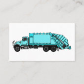 Abbildung des Garbage LKW-Cartoon Visitenkarte (Rückseite)