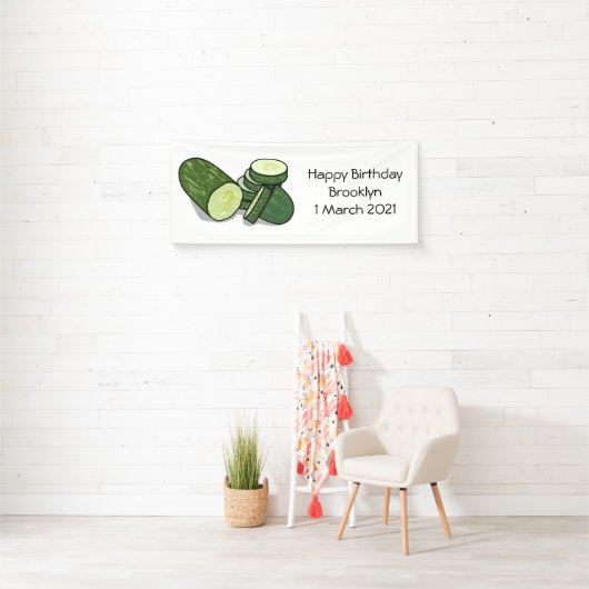 Abbildung des Gurkenkummers Cartoon Banner (Insitu)