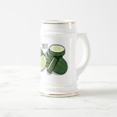 Abbildung des Gurkenkummers Cartoon Bierglas (VorderseiteRechts)