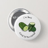 Abbildung des Gurkenkummers Cartoon Button (Vorne & Hinten)