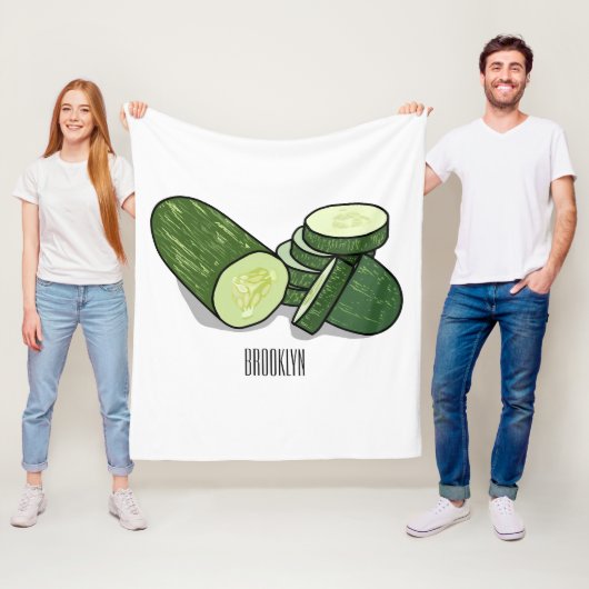 Abbildung des Gurkenkummers Cartoon Fleecedecke (Beispiel)