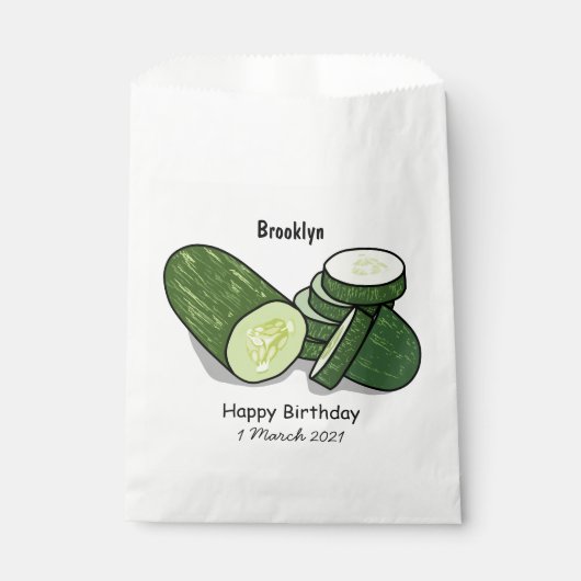 Abbildung des Gurkenkummers Cartoon Geschenktütchen (Vorderseite)