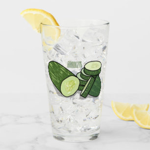 Abbildung des Gurkenkummers Cartoon Glas