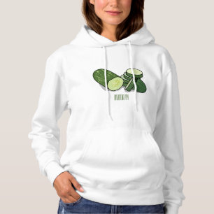 Abbildung des Gurkenkummers Cartoon Hoodie
