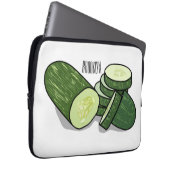Abbildung des Gurkenkummers Cartoon Laptopschutzhülle (Vorne Rechts)