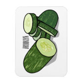 Abbildung des Gurkenkummers Cartoon Magnet (Vertikal)