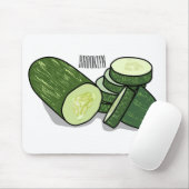 Abbildung des Gurkenkummers Cartoon Mousepad (Mit Mouse)