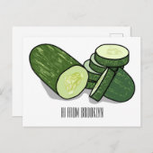 Abbildung des Gurkenkummers Cartoon Postkarte (Vorne/Hinten)