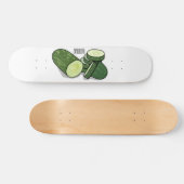 Abbildung des Gurkenkummers Cartoon Skateboard (Horizontal)