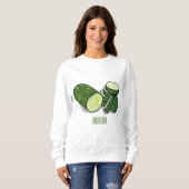 Abbildung des Gurkenkummers Cartoon Sweatshirt (Vorne ganz)