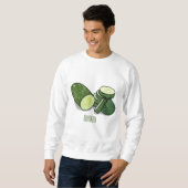 Abbildung des Gurkenkummers Cartoon Sweatshirt (Vorne ganz)