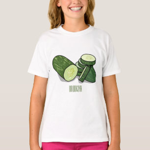 Abbildung des Gurkenkummers Cartoon T-Shirt