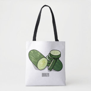 Abbildung des Gurkenkummers Cartoon Tasche