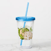 Abbildung des Kauliblumen-Cartoon Acryltrinkbecher (Rückseite)