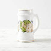 Abbildung des Kauliblumen-Cartoon Bierglas (VorderseiteRechts)