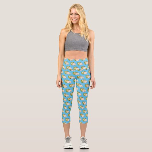 Abbildung des Kauliblumen-Cartoon Capri Leggings (Vorderseite)
