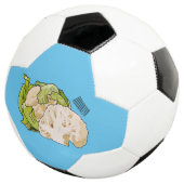 Abbildung des Kauliblumen-Cartoon Fußball (Dreiviertel)