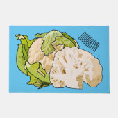 Abbildung des Kauliblumen-Cartoon Fußmatte (Vorderseite)