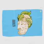 Abbildung des Kauliblumen-Cartoon Golfhandtuch (Horizontal)
