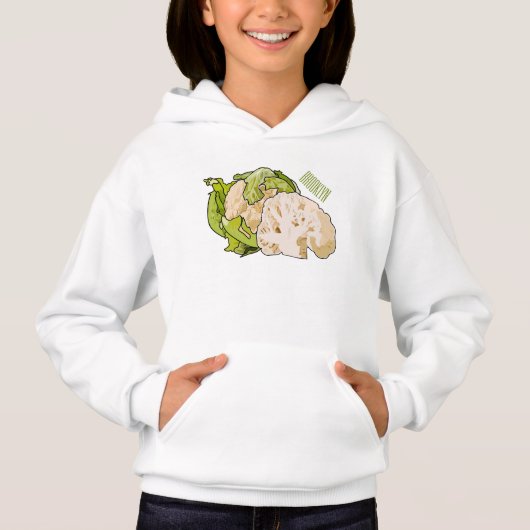 Abbildung des Kauliblumen-Cartoon Hoodie (Vorderseite)