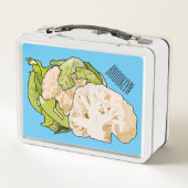 Abbildung des Kauliblumen-Cartoon Metall Brotdose (Rückseite)