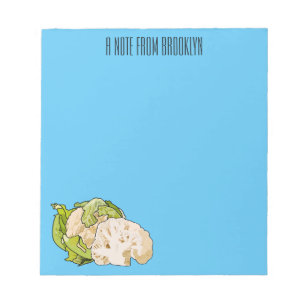 Abbildung des Kauliblumen-Cartoon Notizblock