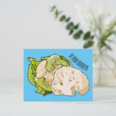 Abbildung des Kauliblumen-Cartoon Postkarte (Stehend Vorderseite)