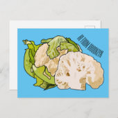 Abbildung des Kauliblumen-Cartoon Postkarte (Vorne/Hinten)