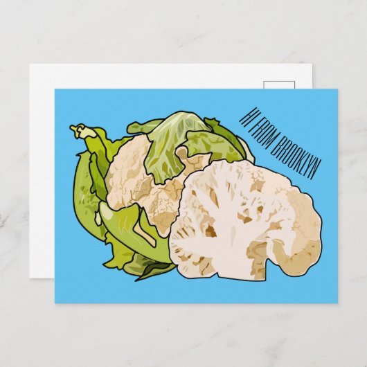 Abbildung des Kauliblumen-Cartoon Postkarte (Vorne/Hinten)