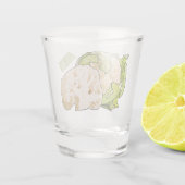 Abbildung des Kauliblumen-Cartoon Schnapsglas (Rückseite)