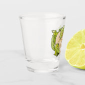 Abbildung des Kauliblumen-Cartoon Schnapsglas (Links)