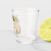 Abbildung des Kauliblumen-Cartoon Schnapsglas (Rechts)