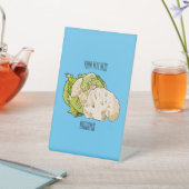 Abbildung des Kauliblumen-Cartoon Sockelschild (In SItu)