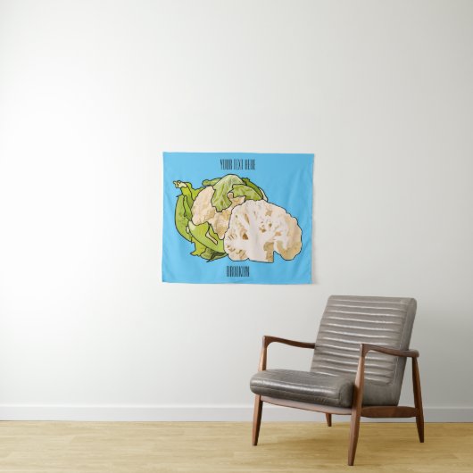 Abbildung des Kauliblumen-Cartoon Wandteppich (Beispiel (Horizontal))