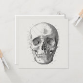 Abbildung des klassischen Schädeldiagramms Karte (Vorderseite/Rückseite Beispiel)