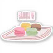 Abbildung des Macaron-Cartoon Aufkleber (Vorderseite)