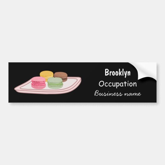 Abbildung des Macaron-Cartoon Autoaufkleber (Vorne)