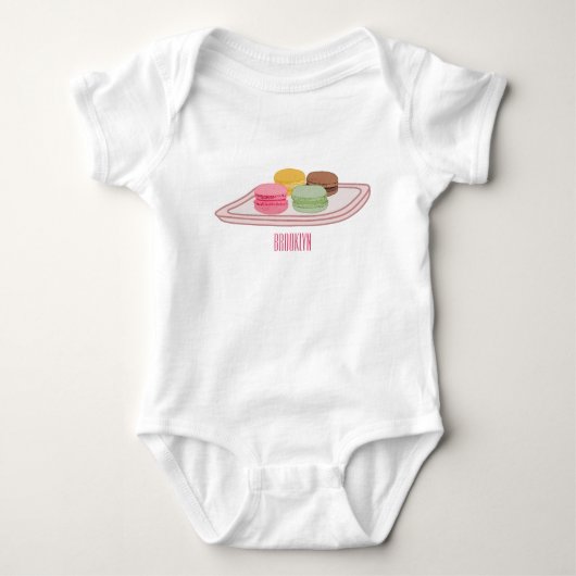 Abbildung des Macaron-Cartoon Baby Strampler (Vorderseite)
