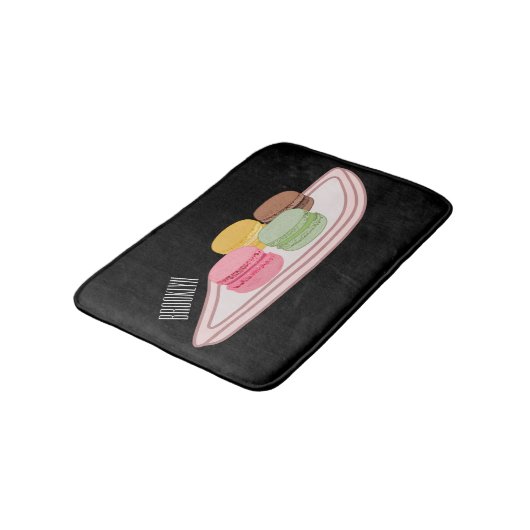 Abbildung des Macaron-Cartoon Badematte (Schrägansicht)