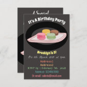 Abbildung des Macaron-Cartoon Einladung (Vorne/Hinten)