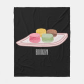 Abbildung des Macaron-Cartoon Fleecedecke (Vorderseite)