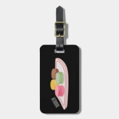 Abbildung des Macaron-Cartoon Gepäckanhänger (Vorderseite vertikal)