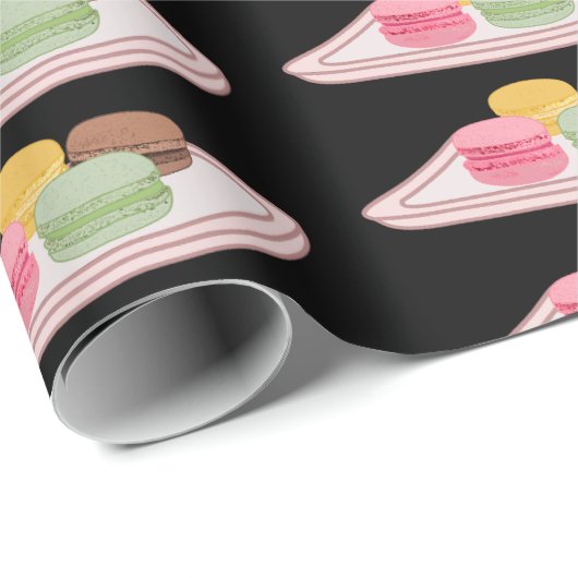 Abbildung des Macaron-Cartoon Geschenkpapier (Rolleneckpunkt)