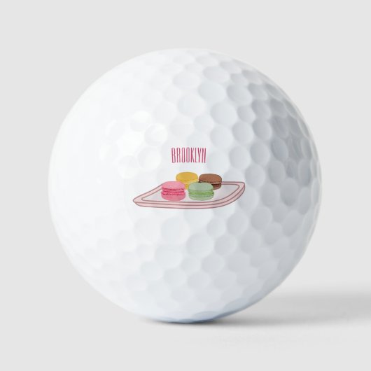 Abbildung des Macaron-Cartoon Golfball (Vorderseite)